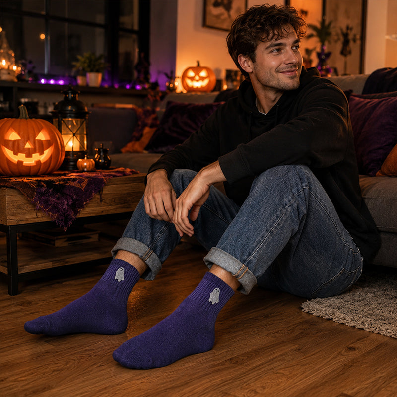 🎉 2026 Sale — Over 34,000 Sold! 🎃 Breathable Halloween Crew Socks – Pumpkin Detail & Unisex Fit 🧦