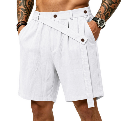 Men's Summer Linen Shorts Casual Loose Fit Beach Shorts