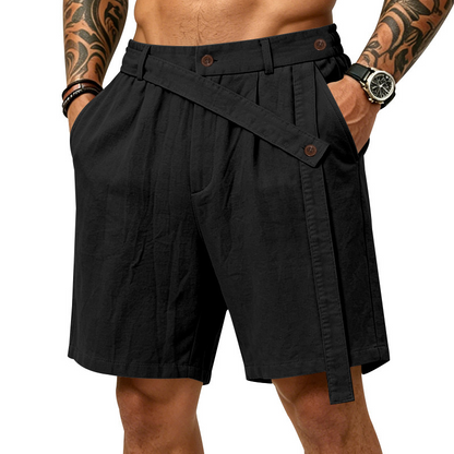 Men's Summer Linen Shorts Casual Loose Fit Beach Shorts