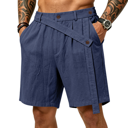 Men's Summer Linen Shorts Casual Loose Fit Beach Shorts