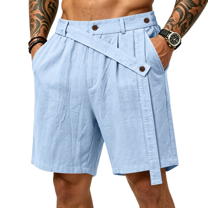 Men's Summer Linen Shorts Casual Loose Fit Beach Shorts