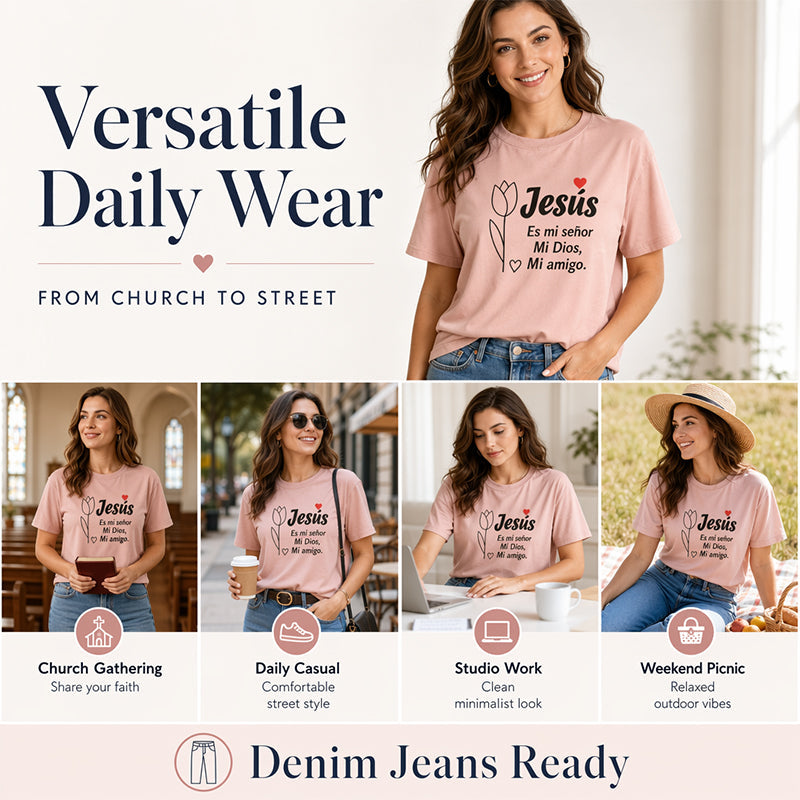 🎉 LIMITED TIME 50% OFF! 👕 Faith Letter Print Tee – Soft Daily Inspiration ✨