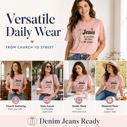 🎉 LIMITED TIME 50% OFF! 👕 Faith Letter Print Tee – Soft Daily Inspiration ✨