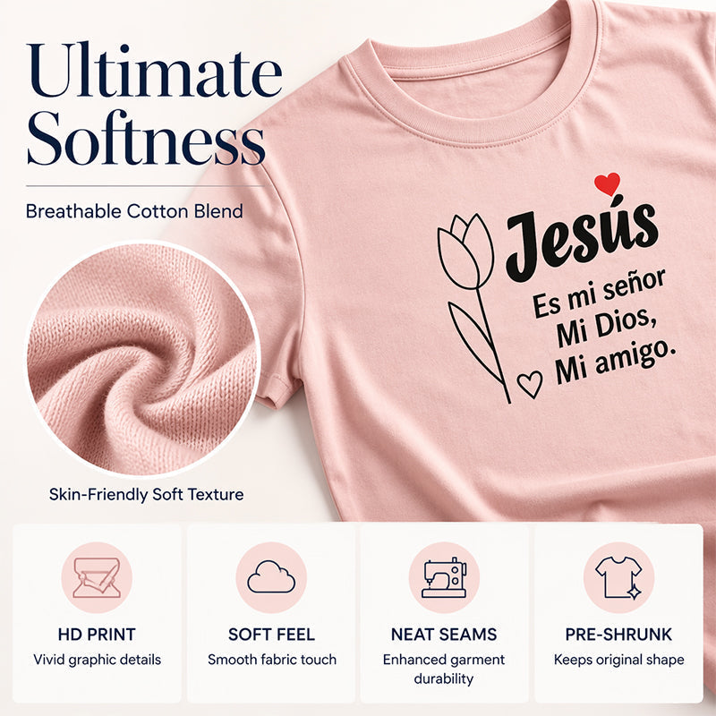 🎉 LIMITED TIME 50% OFF! 👕 Faith Letter Print Tee – Soft Daily Inspiration ✨