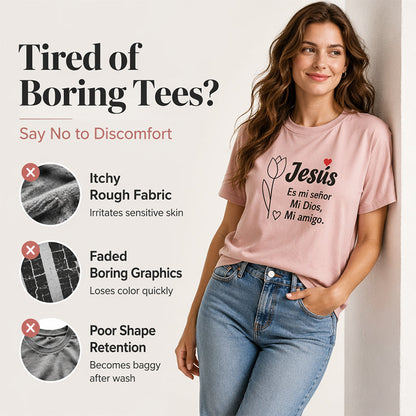 🎉 LIMITED TIME 50% OFF! 👕 Faith Letter Print Tee – Soft Daily Inspiration ✨
