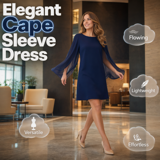 🔥New Arrivals and Special Offers-Women Elegant Solid Color Round Neck Dress