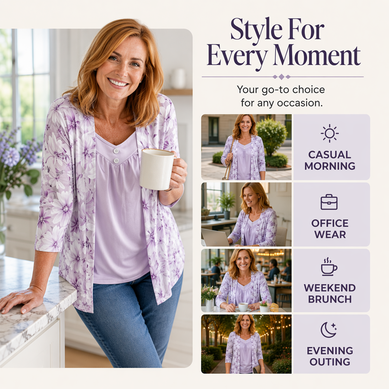 Women's Plus Size Floral Print Top