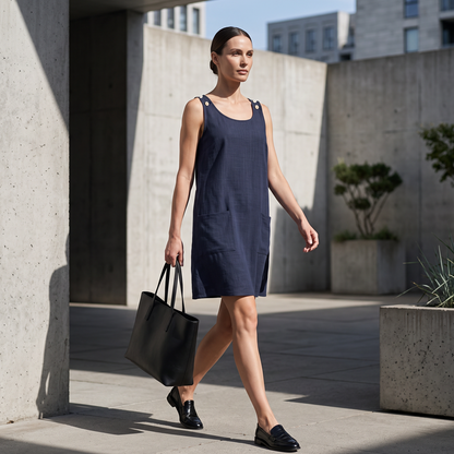 Women's Sleeveless Tank Dress with Pockets