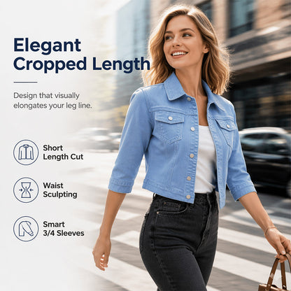 Women's Solid Color Jean Jacket