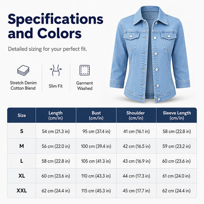 Women's Solid Color Jean Jacket
