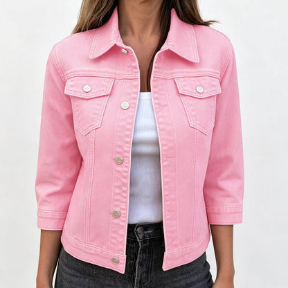 Women's Solid Color Jean Jacket