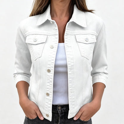 Women's Solid Color Jean Jacket