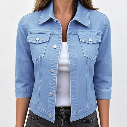 Women's Solid Color Jean Jacket