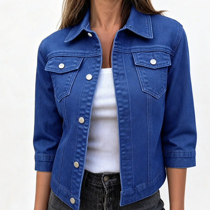 Women's Solid Color Jean Jacket