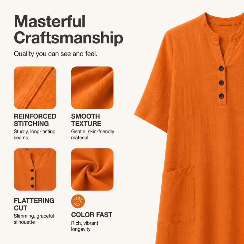Women's Summer Casual Button Dress