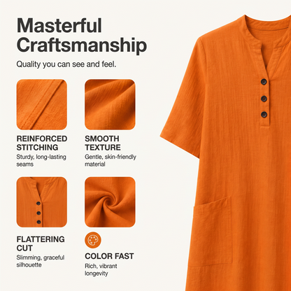 Women's Summer Casual Button Dress