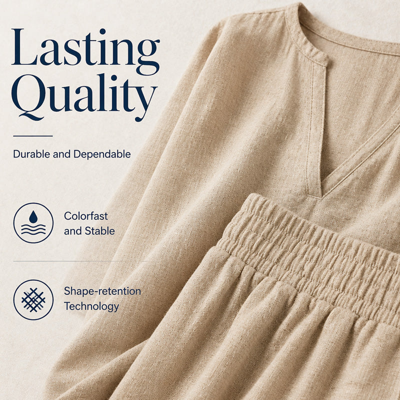 ⌛Limited-Time Offer-Women Casual Cotton Linen Loungewear Set