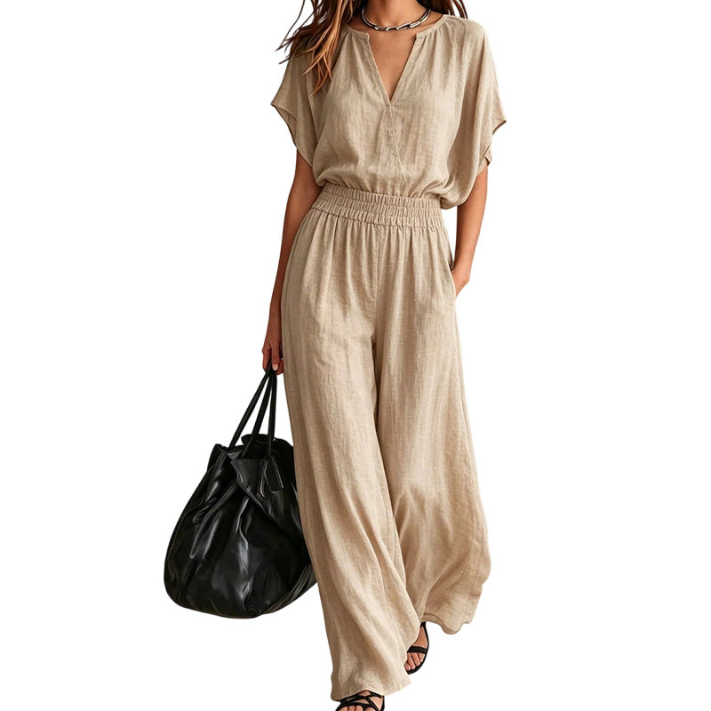 ⌛Limited-Time Offer-Women Casual Cotton Linen Loungewear Set