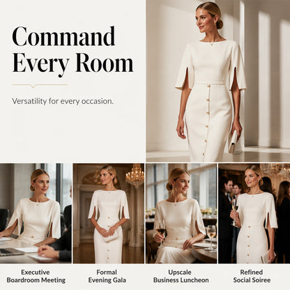 Women's Elegant Split Sleeve Dress