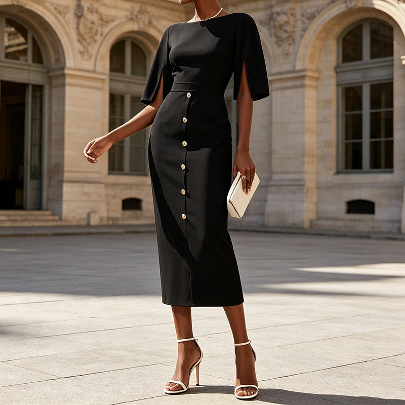 Women's Elegant Split Sleeve Dress
