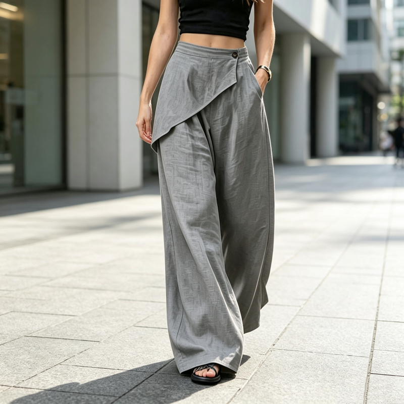 🌿Women's Irregular Wrap Wide-Leg Pants