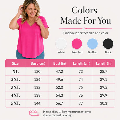Women's Casual V-Neck Short Sleeve T-Shirt