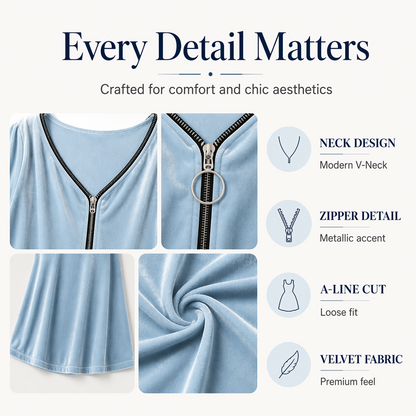 ⌛Limited-Time Offer-Women's Zip-Up V-Neck Half Sleeve Dress