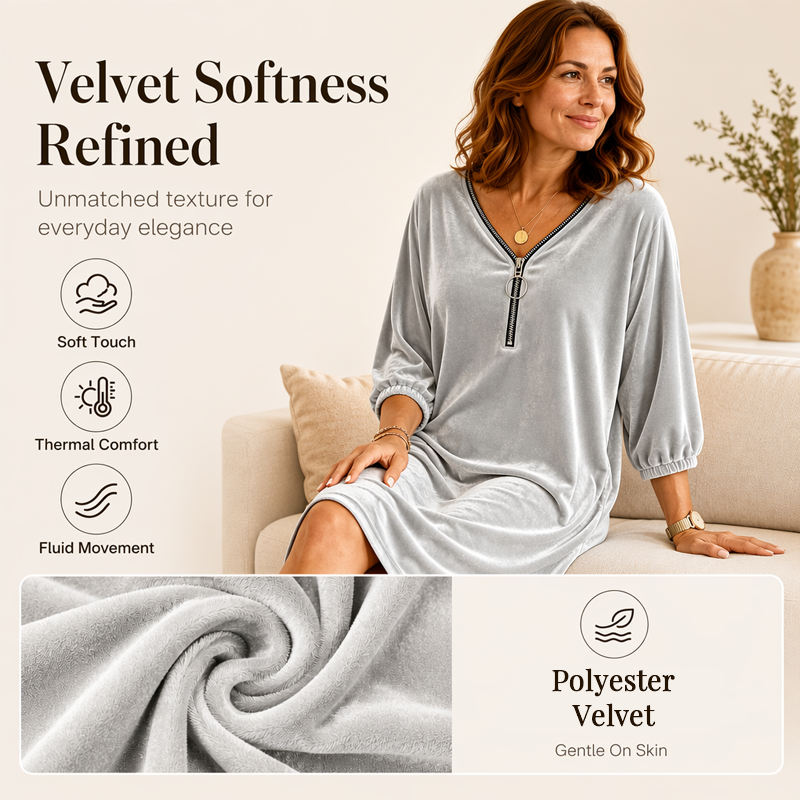 ⌛Limited-Time Offer-Women's Zip-Up V-Neck Half Sleeve Dress