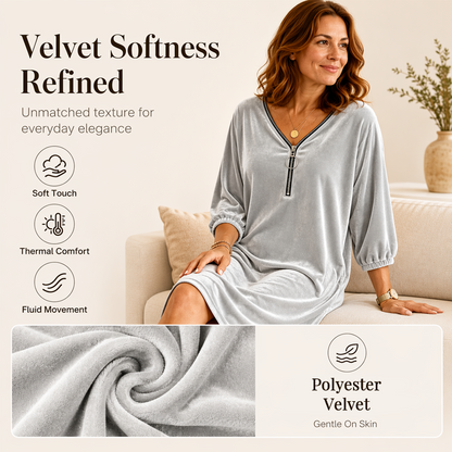 ⌛Limited-Time Offer-Women's Zip-Up V-Neck Half Sleeve Dress