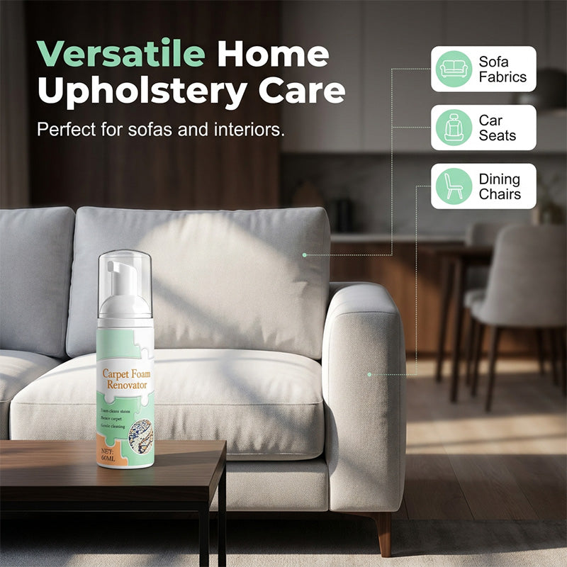 ⏳ Limited Time Buy 2 Get 1 Free - 50% OFF! ✨Waterless Carpet Foam Stain Remover with Towel
