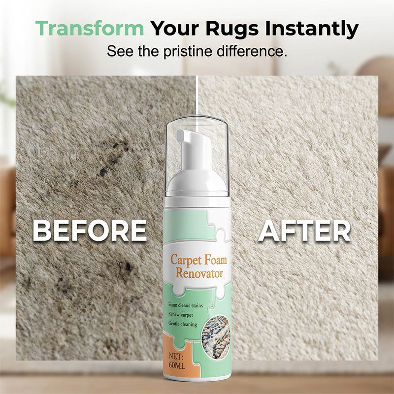 ⏳ Limited Time Buy 2 Get 1 Free - 50% OFF! ✨Waterless Carpet Foam Stain Remover with Towel