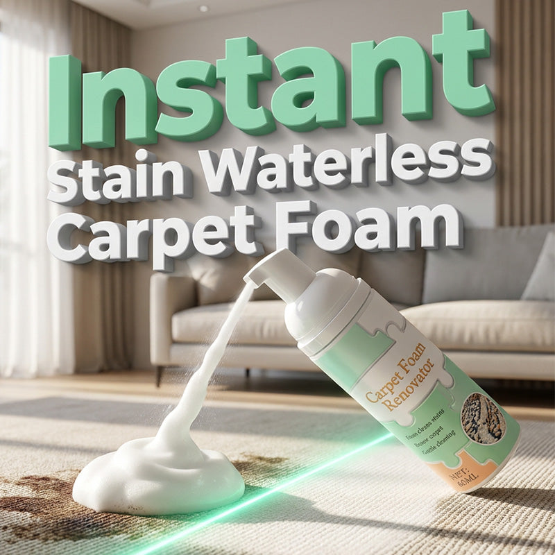 ⏳ Limited Time Buy 2 Get 1 Free - 50% OFF! ✨Waterless Carpet Foam Stain Remover with Towel