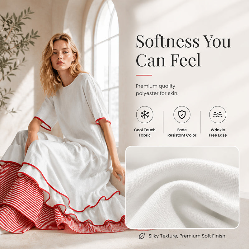 Women's Summer Tiered Ruffle Maxi Dress