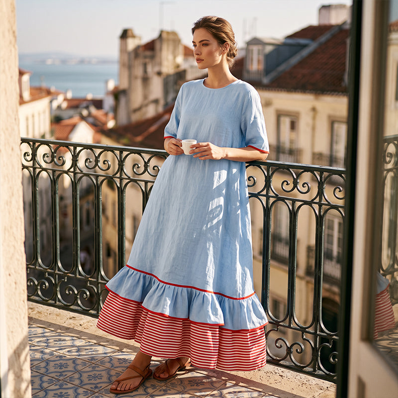 Women's Summer Tiered Ruffle Maxi Dress