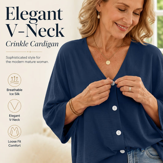 ⌛Limited-Time Offer-Women’s V-Neck Button Up Cardigan Casual Shirt