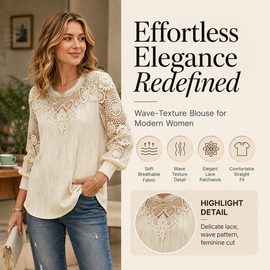 ⌛Limited-Time Offer-Women's Elegant Lace Patchwork Top