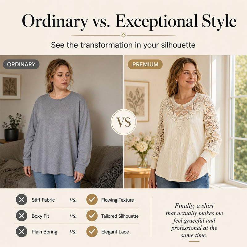 ⌛Limited-Time Offer-Women's Elegant Lace Patchwork Top