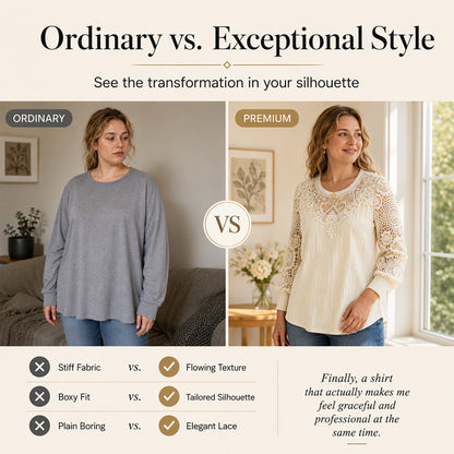 ⌛Limited-Time Offer-Women's Elegant Lace Patchwork Top