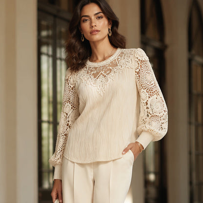 ⌛Limited-Time Offer-Women's Elegant Lace Patchwork Top