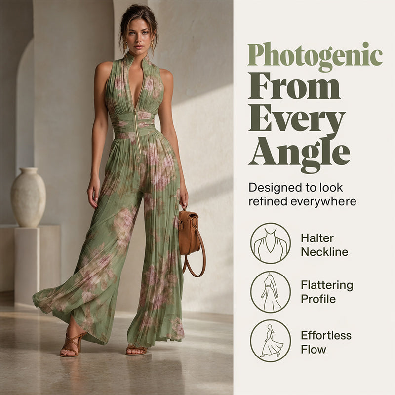 ⏳🔥LIMITED-TIME 50% OFF! ⏰Flowing Pleated Jumpsuit