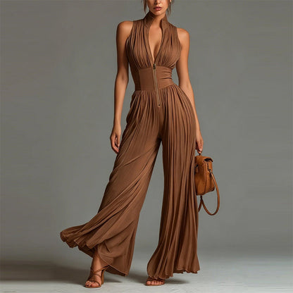 ⏳🔥LIMITED-TIME 50% OFF! ⏰Flowing Pleated Jumpsuit