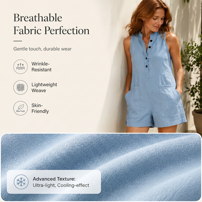 Women's Summer Stand Collar Romper
