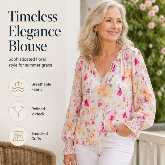 🍁Fall Collection Launch Sale-Women's Summer Floral Print V-Neck T-Shirt