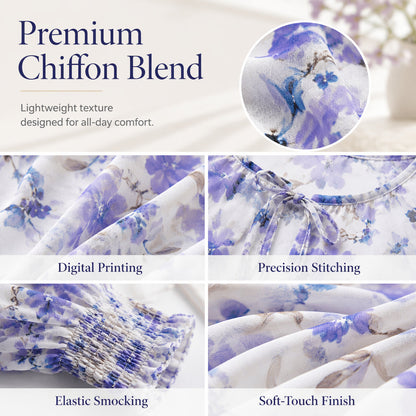 🍁Fall Collection Launch Sale-Women's Summer Floral Print V-Neck T-Shirt