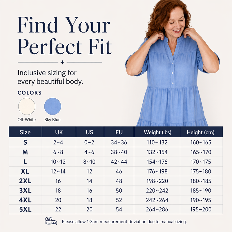 Women's V-Neck Button-Down Tiered Midi Dress