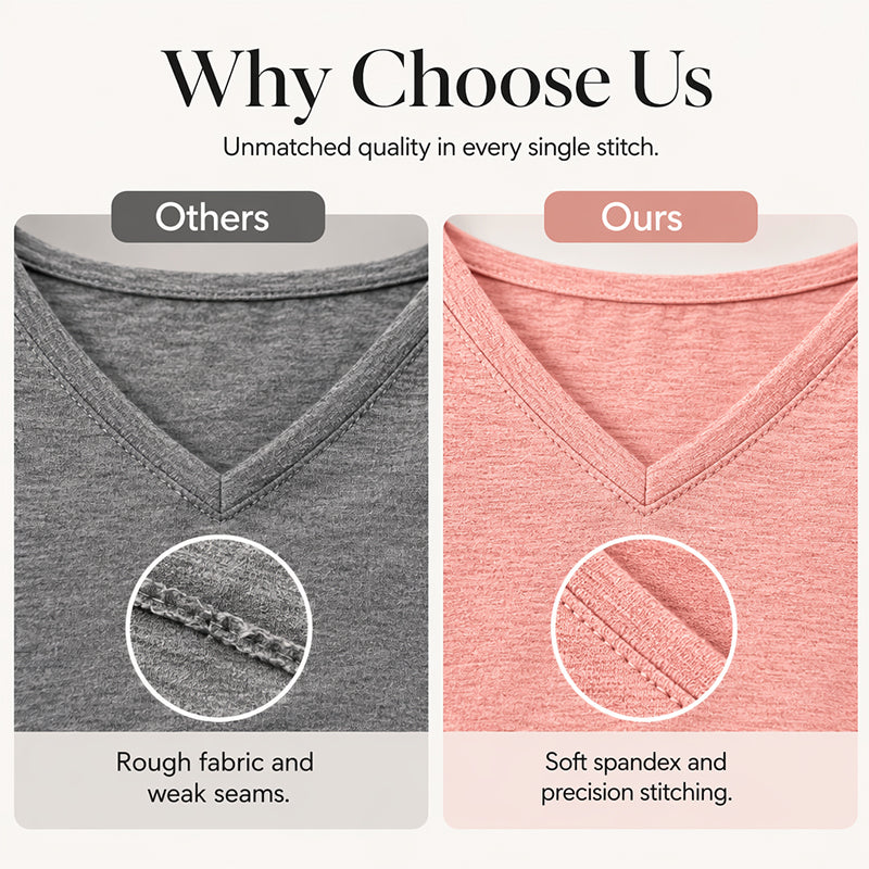 Women's V-Neck Casual Mid-Length Loose Fit Top