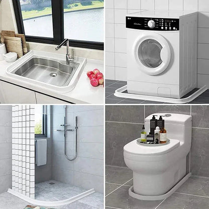 🏆 Last Day Special Price ! 🚿Self‑Adhesive Water Retaining Strip – Flexible Shower Water Barrier Dam, Stop Bathroom Water Splashing & Flooding for Wet‑Dry Separation