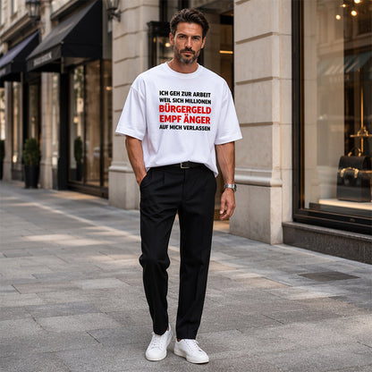 📢📢50% OFF !! ⏰Men's Casual Crewneck Funny Slogan Top