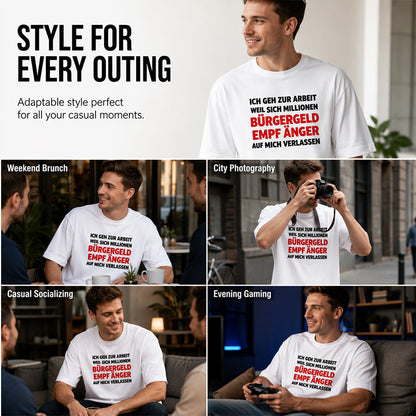 📢📢50% OFF !! ⏰Men's Casual Crewneck Funny Slogan Top