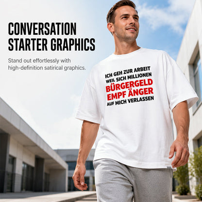📢📢50% OFF !! ⏰Men's Casual Crewneck Funny Slogan Top
